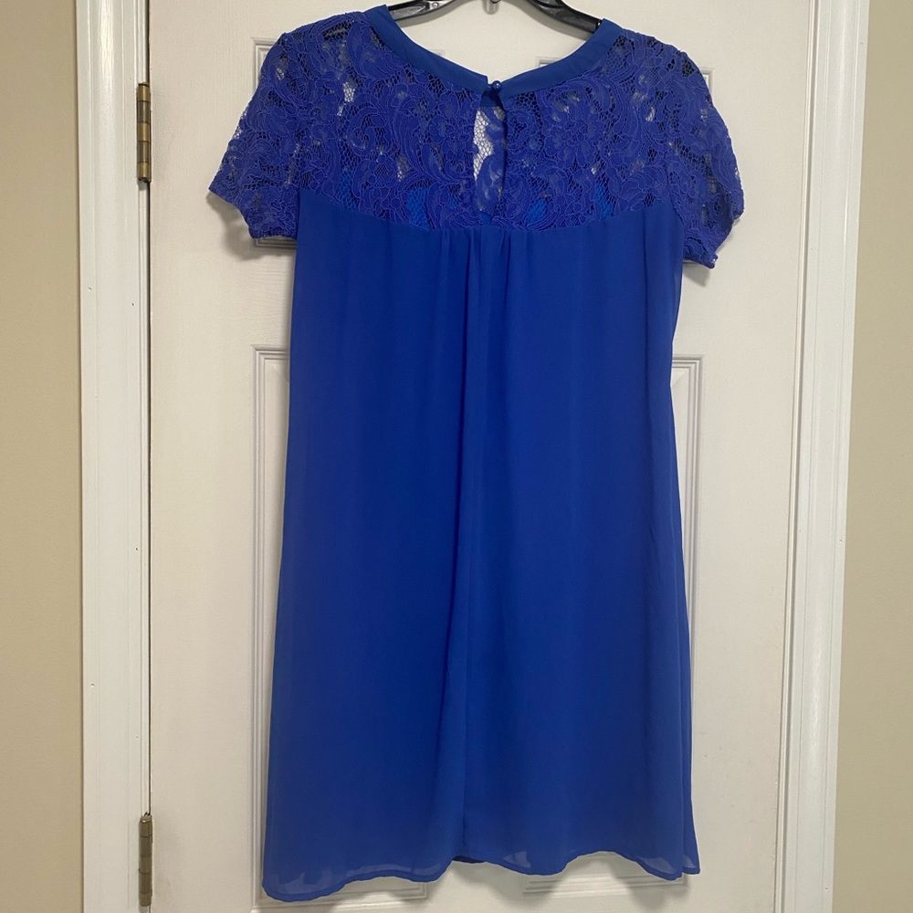 Blue lace top dress Vanberfia size L